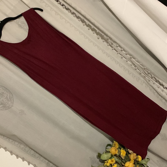 MODA Midi bodycon fitted red dress - Picture 6 of 6